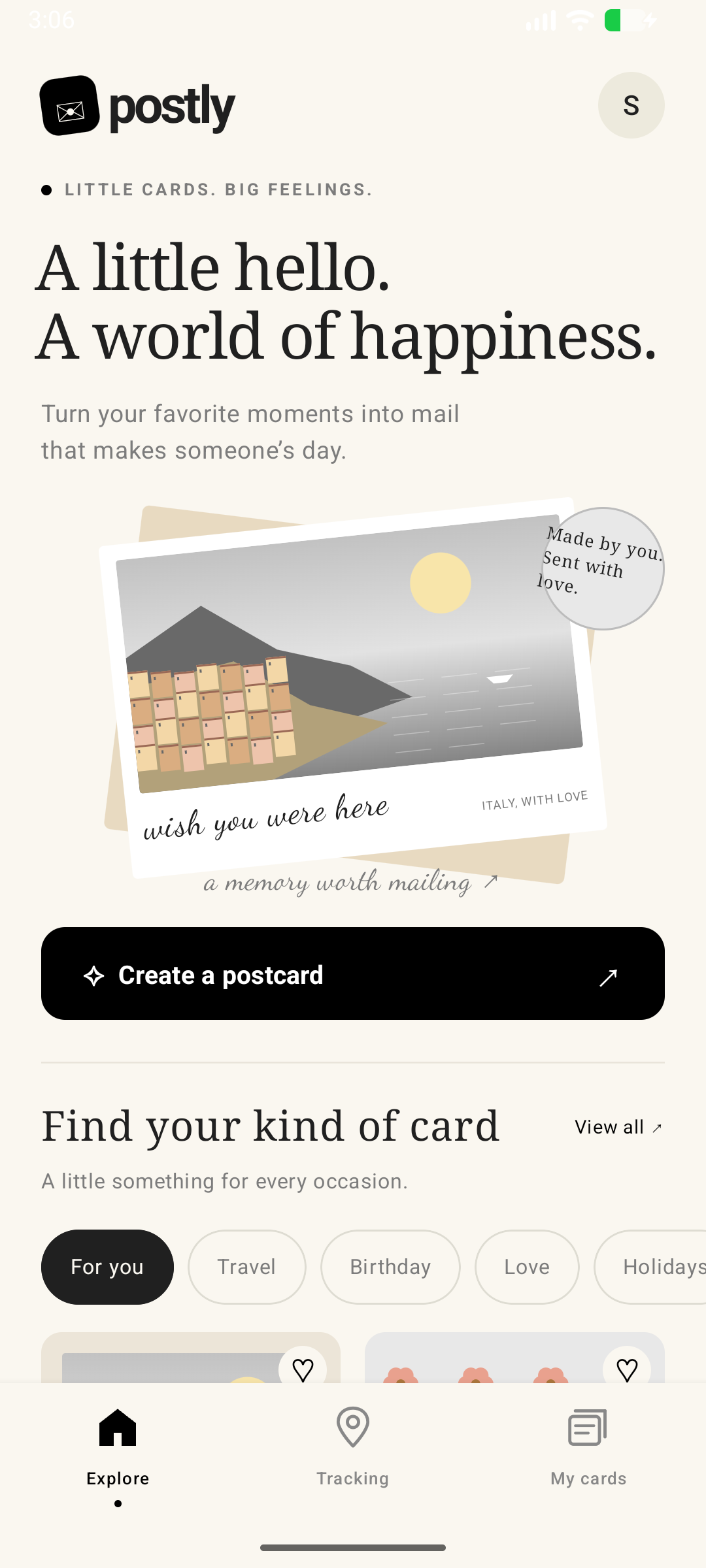 Postly Postcard Studio Layout